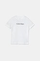 Calvin Klein Jeans t-shirt bawełniany dziecięcy nadruk biały IU0IU00682.104.116.9BYH
