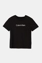 Dětské bavlněné tričko Calvin Klein Jeans kulatý černá IU0IU00682.104.116.9BYH