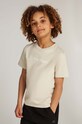 Calvin Klein Jeans t-shirt bawełniany dziecięcy nadruk beżowy IU0IU00682.128.176.9BYH
