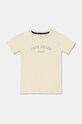 Pepe Jeans tricou de bumbac pentru copii ALDRIDGE print bej PB503918