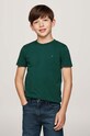 Tommy Hilfiger t-shirt bawełniany dziecięcy bawełna zielony KB0KB06879.9BYH.86.122