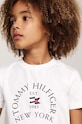 Хлопчик Дитяча бавовняна футболка Tommy Hilfiger KB0KB09278.9BYH.74.122 білий