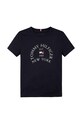 Dječja pamučna majica kratkih rukava Tommy Hilfiger KB0KB09278.9BYH.74.122 mornarsko plava AW24