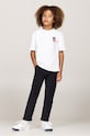 Dječja pamučna majica kratkih rukava Tommy Hilfiger KB0KB09280.9BYH.128.176 bijela