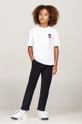 Tommy Hilfiger t-shirt in cotone per bambini KB0KB09280.9BYH.128.176 bianco