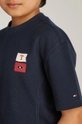 Dětské bavlněné tričko Tommy Hilfiger KB0KB09280.9BYH.128.176 námořnická modř