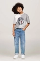 Băieți Tommy Hilfiger tricou de bumbac pentru copii KB0KB09282.9BYH.128.176 gri