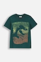 Coccodrillo t-shirt bawełniany dziecięcy nadruk zielony ZC4143205VBA