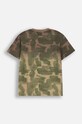 Coccodrillo t-shirt bawełniany dziecięcy ZC4143210VBA zielony AW24