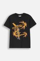 Coccodrillo t-shirt bawełniany dziecięcy nadruk czarny ZC4143214VBA