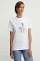 Calvin Klein t-shirt bawełniany nadruk biały K20K207579