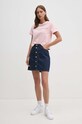 Bavlněné tričko Tommy Hilfiger WW0WW39782 růžová AW24