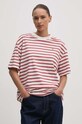 Tommy Hilfiger t-shirt bawełniany wzorzyste czerwony WW0WW42323