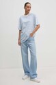 Tommy Hilfiger t-shirt bawełniany WW0WW42323 niebieski AW24
