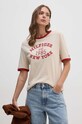 Tommy Hilfiger t-shirt pozostałe beżowy WW0WW42585