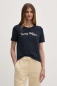 Tommy Hilfiger t-shirt bawełniany WW0WW42589 granatowy AW24