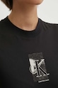 Хлопковая футболка Calvin Klein Jeans J20J223908 чёрный