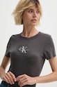 Бавовняна футболка Calvin Klein Jeans regular сірий J20J223556