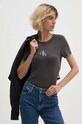 Одяг Бавовняна футболка Calvin Klein Jeans J20J223556 сірий