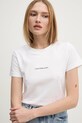 Хлопковая футболка Calvin Klein Jeans белый J20J223563