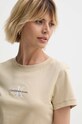 Одежда Хлопковая футболка Calvin Klein Jeans J20J223563 бежевый