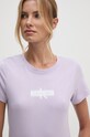 Pamučna majica Calvin Klein Jeans ljubičasta J20J223625
