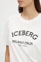 Iceberg t-shirt bawełniany biały F021.6325