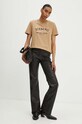 Iceberg tricou din bumbac F021.6325 bej SS25