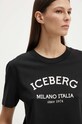 Хлопковая футболка Iceberg чёрный F021.6325