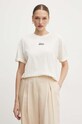 Boss Orange pamut póló bézs 50519425