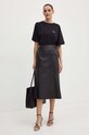 Бавовняна футболка Boss Orange 50520820 чорний AW24
