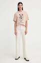 Pamučna majica G-Star Raw D24632.2653 roza AW24