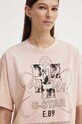 G-Star tricou din bumbac roz D24632.2653