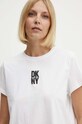 Βαμβακερό μπλουζάκι DKNY λευκό DP4T9699