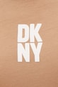 Dkny t-shirt bawełniany DP4T9699 beżowy