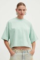 HUGO t-shirt bawełniany zielony 50520187