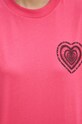 HUGO t-shirt bawełniany 50521072 różowy