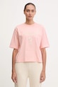 Guess t-shirt bawełniany AURLIE aplikacja różowy V4YI06.I3Z14