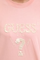 Guess t-shirt bawełniany AURLIE V4YI06.I3Z14 różowy
