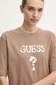 Bavlnené tričko Guess AURLIE béžová V4YI06.I3Z14