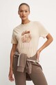Guess t-shirt bawełniany INS beżowy V4YI07.I3Z14