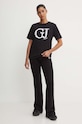 Guess t-shirt bawełniany SARA V4YI01.K8FQ4 czarny AW24