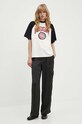 MSGM tricou din bumbac 3741MDM86.247798 bej AW24