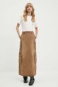 MSGM t-shirt bawełniany 3741MDM139.247798 beżowy AW24