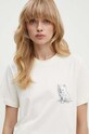 Бавовняна футболка MSGM бежевий 3741MDM139.247798