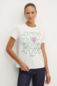Weekend Max Mara tricou din bumbac alb 2425976031600