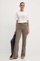 Weekend Max Mara t-shirt bawełniany 2425976041600 biały AW24