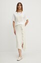 Weekend Max Mara t-shirt bawełniany 2425976041600 biały AW24