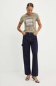 Бавовняна футболка Guess W4YI17.I3Z14 зелений AW24