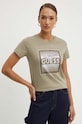 Guess t-shirt bawełniany zielony W4YI17.I3Z14